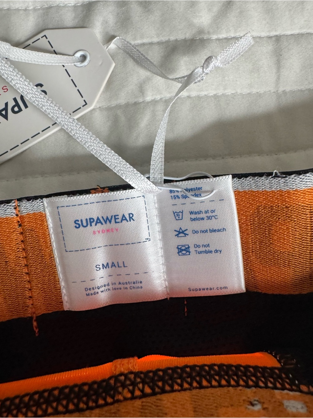 SUPAWEAR Men’s Contrast Black & Orange Boxer Briefs - Picture 3 of 4